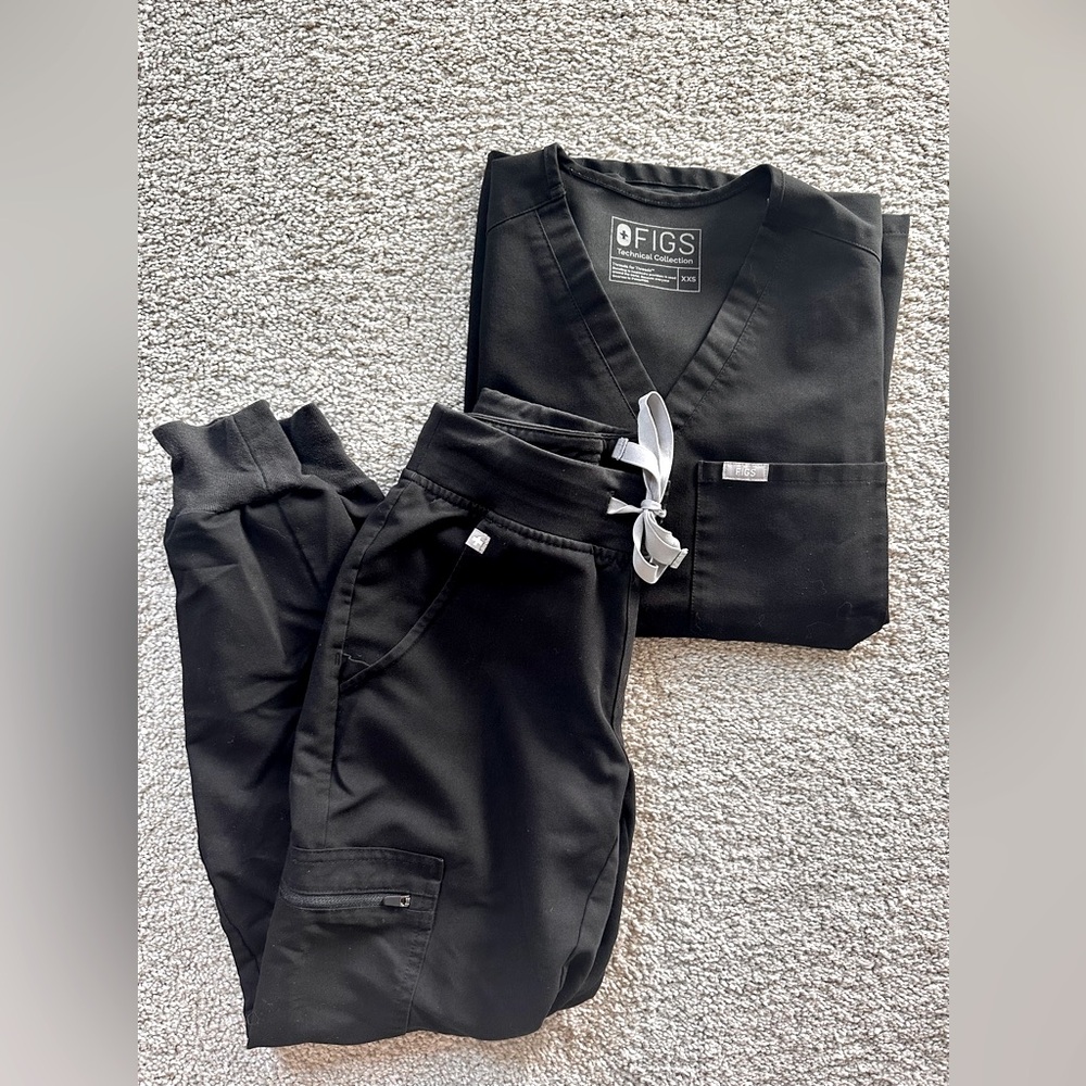 Figs Black Scrub Set (XXS Catarina, XXSP Zamoras)